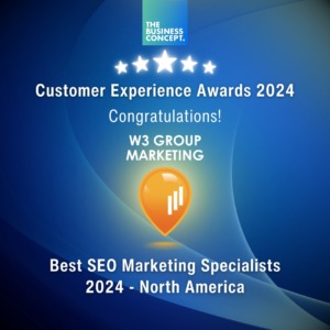 W3 Group Marketing wins The Business Concept's Customer Experience Awards 2024 - Best SEO Marketing Specialists 2024 - North America! 