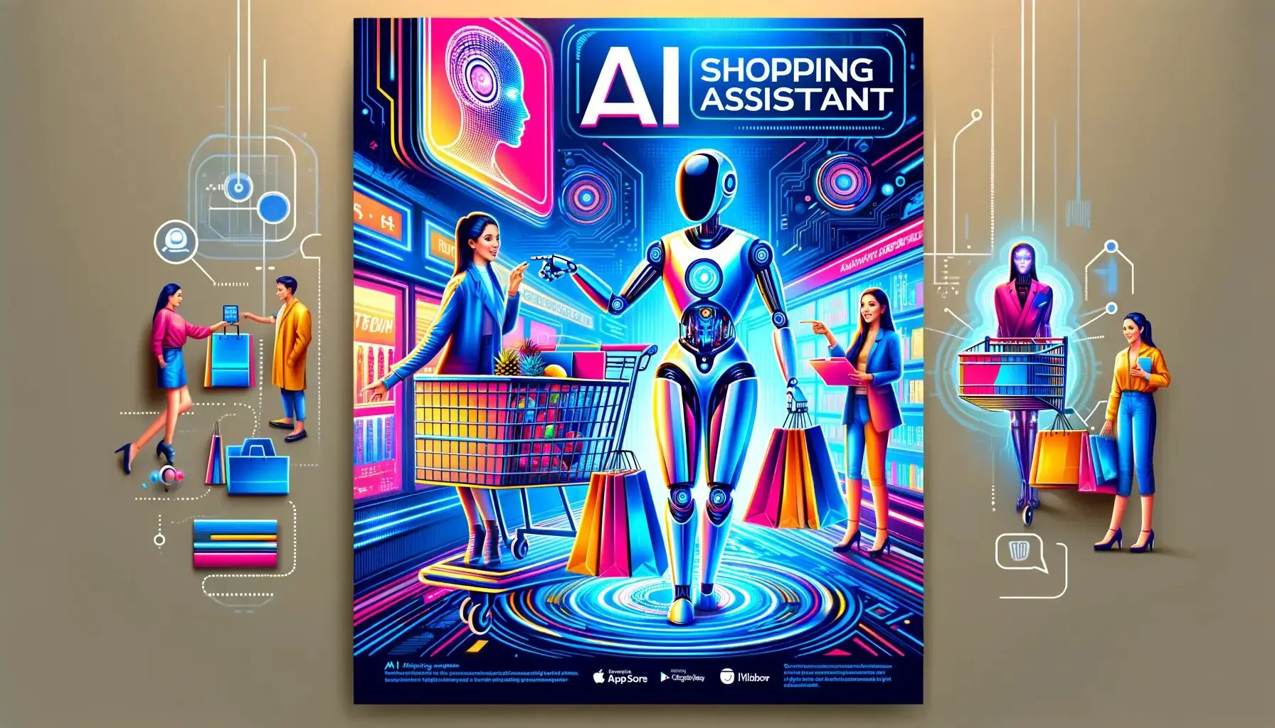 AI shopping assistant poster