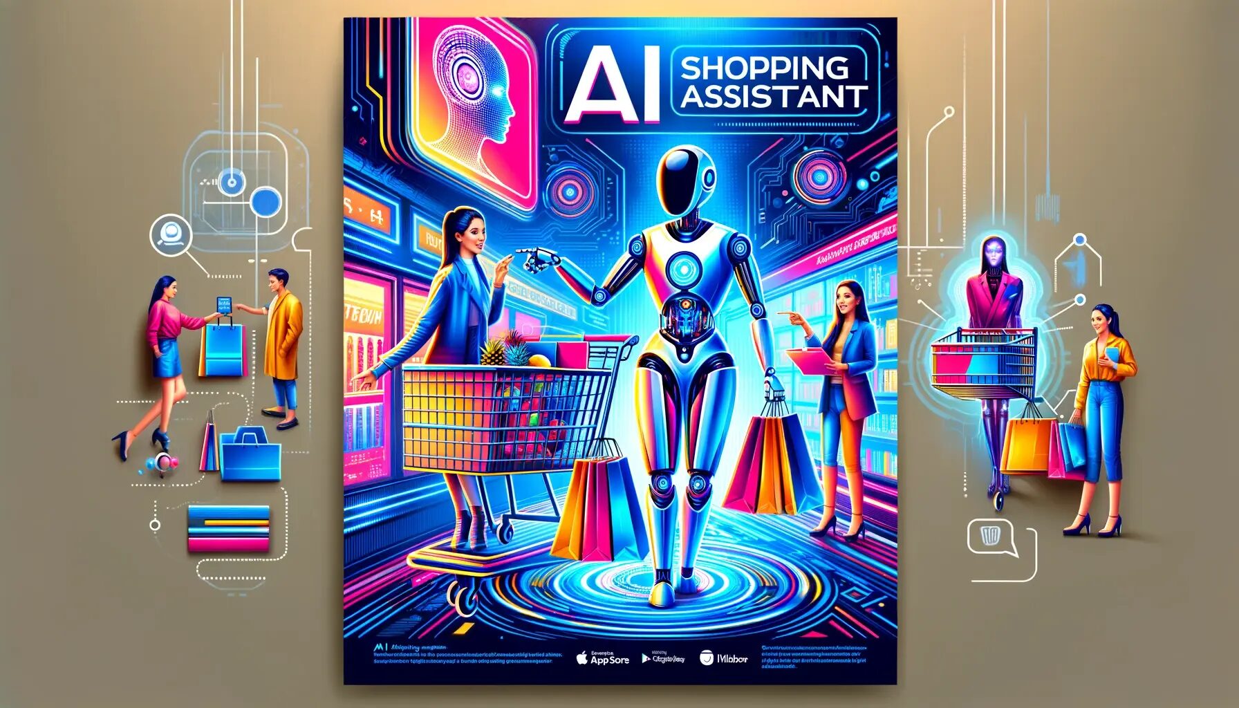 AI shopping assistant poster