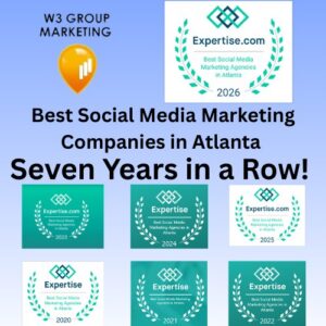 Expertise names W3 Group Marketing Best Social Media Marketing Companies in Atlanta 2026 for the seventh year in a row