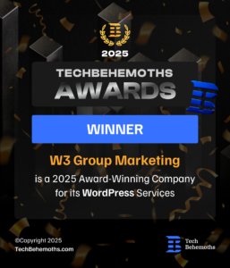 TechBehemoths 2025 Winner WordPress Services W3 Group Marketing