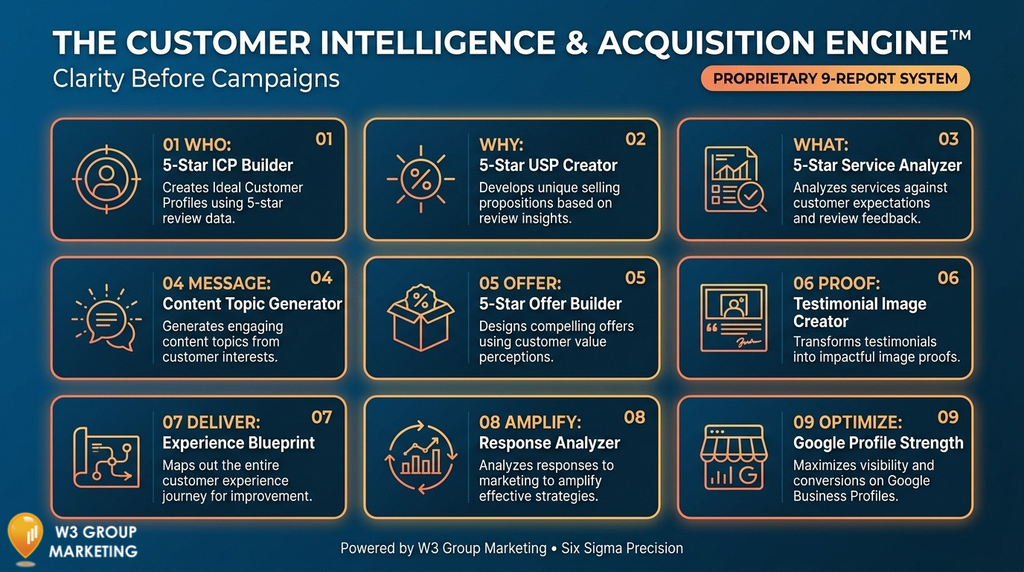 THE 9 CUSTOMER REVIEW INTELLIGENCE PILLARS diagram