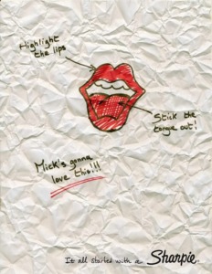 Sharpie Rolling Stones ad