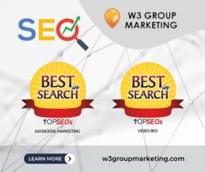 Top SEOs Best In Search 360 Digital Marketing and Video SEO W3 Group Marketing