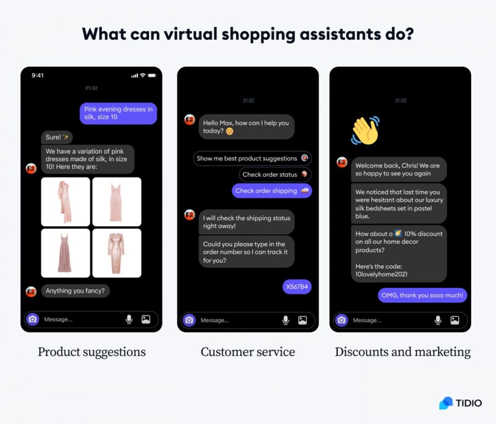 what can virtual shopping assisants do?